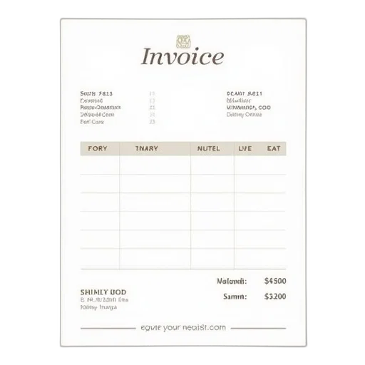 catering, invoice, template, lovely transparent PNG cut-out