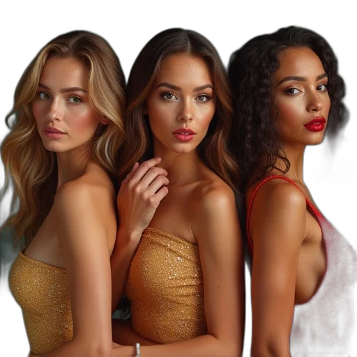 jewelry, golden, spice, sisters transparent PNG cut-out