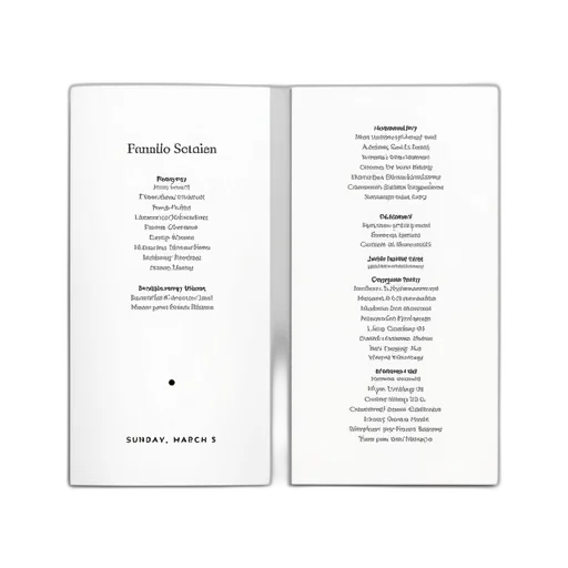 double-sided, church, bulletin, white transparent PNG cut-out