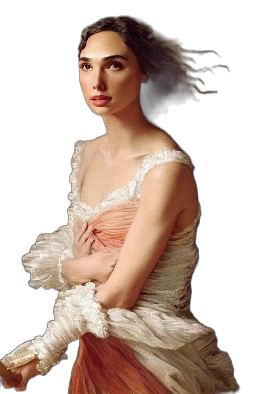 dress, hair, jewelry, face transparent PNG cut-out