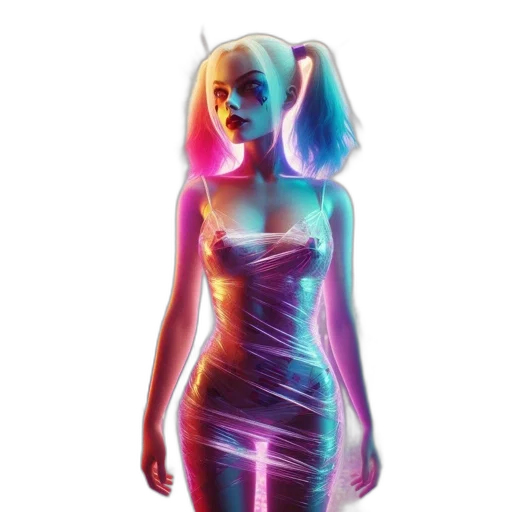 dress, mask, robot, hair transparent PNG cut-out