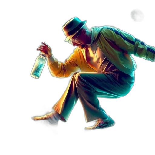 bottle, jacket, hat, concept art transparent PNG cut-out