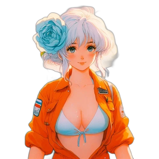 jacket, dress, robot, flower transparent PNG cut-out