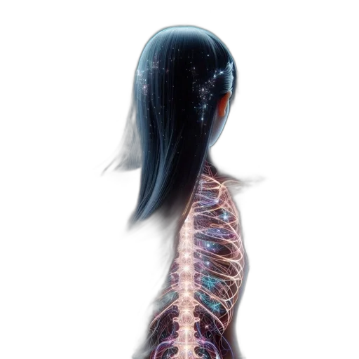 robot, hair, cyberpunk, concept art transparent PNG cut-out