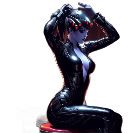 robot, mask, dress, cyberpunk transparent PNG cut-out