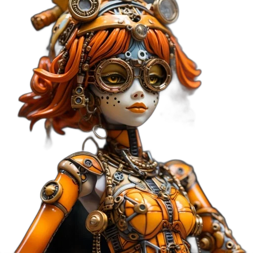 robot, mask, jewelry, staff transparent PNG cut-out