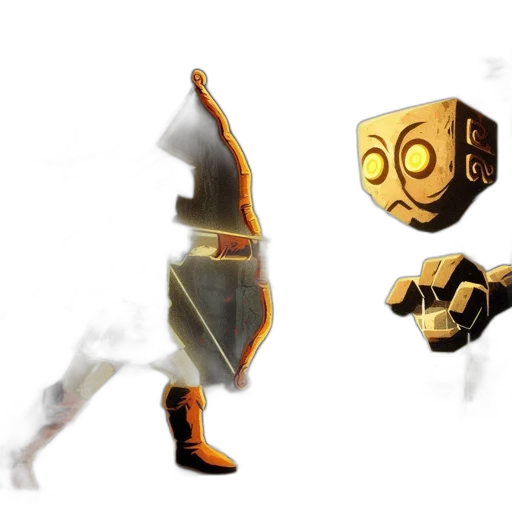 robot, mask, weapon, staff transparent PNG cut-out