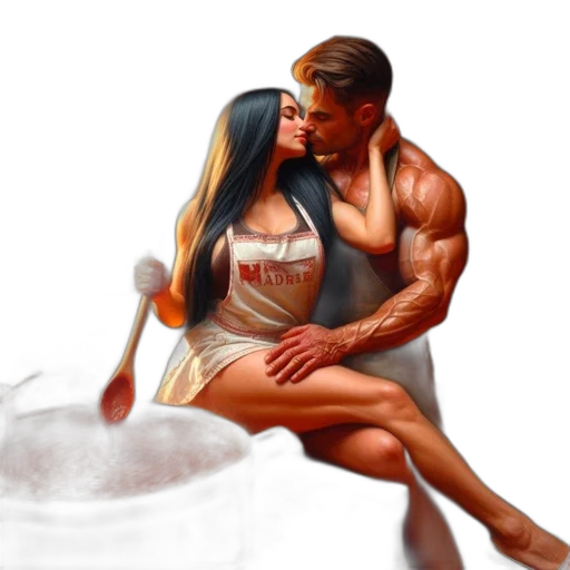 food, photorealistic, oil painting, concept art transparent PNG cut-out