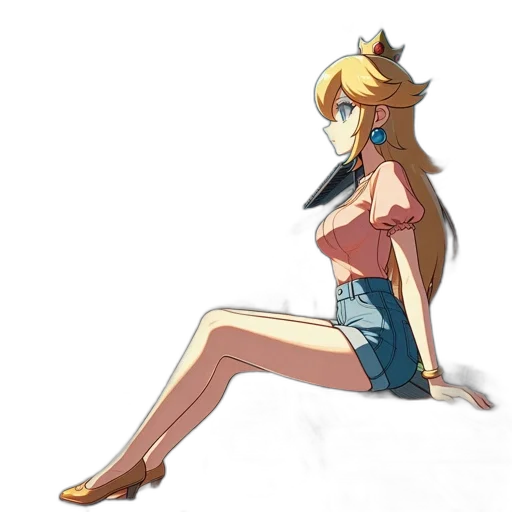 dress, staff, anime, concept art transparent PNG cut-out