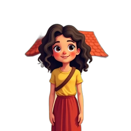 dress, staff, face, umbrella transparent PNG cut-out