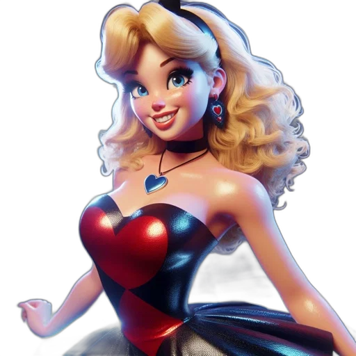 dress, cartoon, comic book art, 3d render transparent PNG cut-out