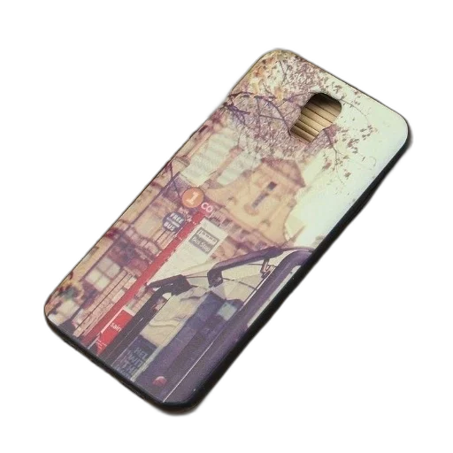 phone, case, vintage, cityscape transparent PNG cut-out