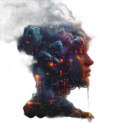 mask, robot, face, jacket transparent PNG cut-out