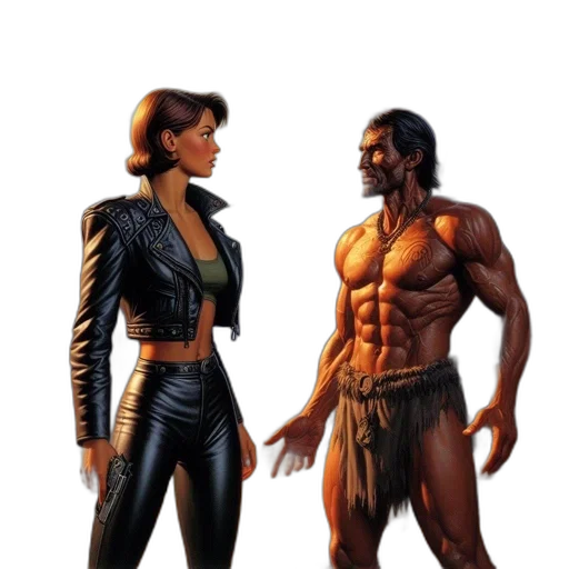 jacket, concept art, comic book art, cyberpunk transparent PNG cut-out