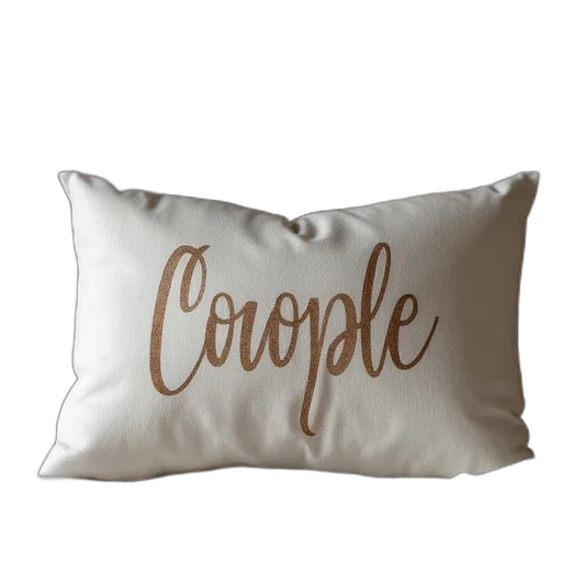 earth tones, personalised, couple, pillow transparent PNG cut-out