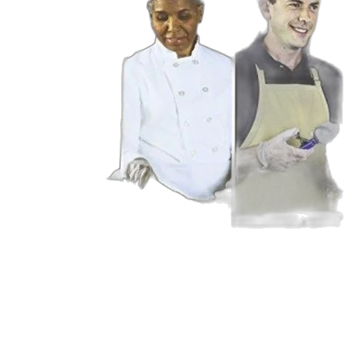 staff, jacket, face, dress transparent PNG cut-out