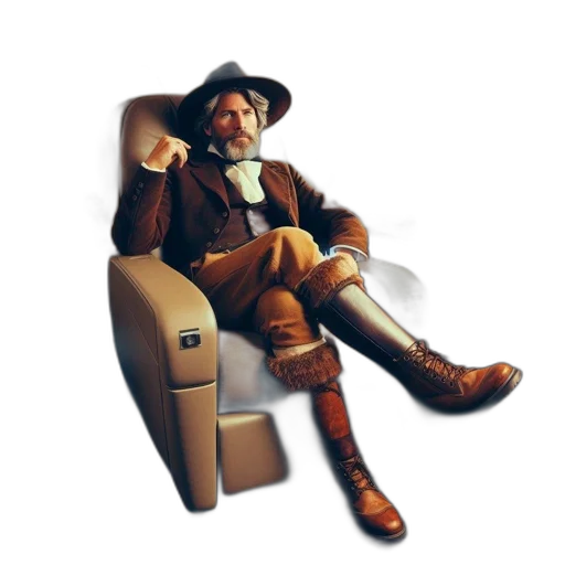 furniture, hat, staff, jacket transparent PNG cut-out