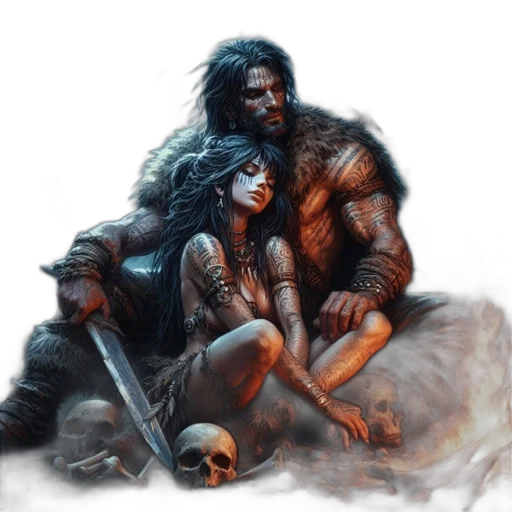 fantasy art, concept art, comic book art, photorealistic transparent PNG cut-out