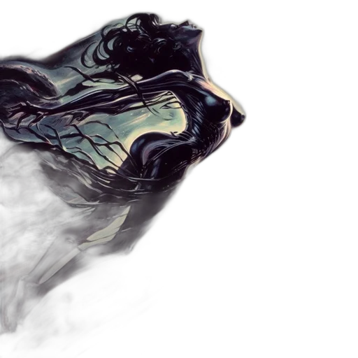 dragon, mask, creature, hair transparent PNG cut-out