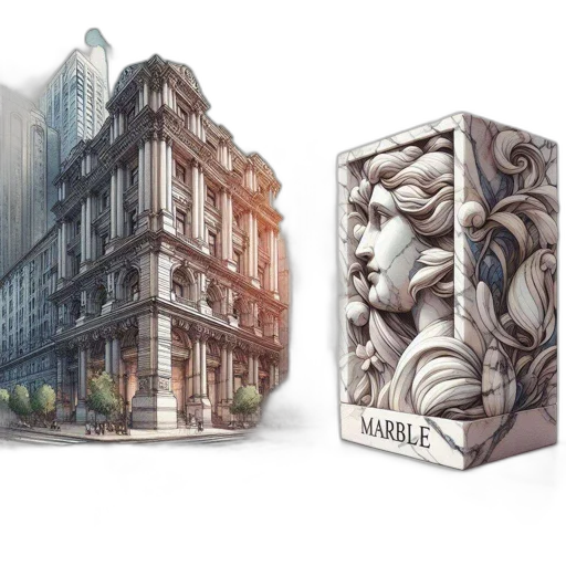 building, 3d render, concept art, photorealistic transparent PNG cut-out