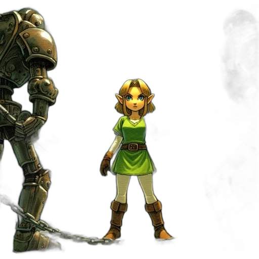 concept art, fantasy art, pixel art, 3d render transparent PNG cut-out