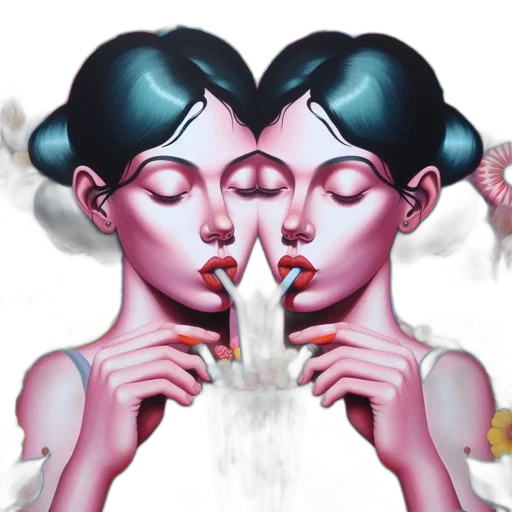 mask, concept art, vaporwave, fantasy art transparent PNG cut-out