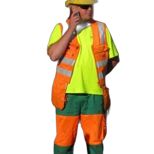 staff, mask, jacket, robot transparent PNG cut-out