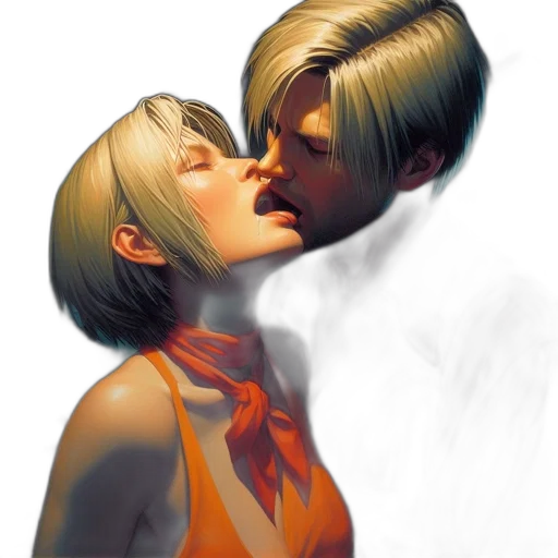 face, concept art, photorealistic, comic book art transparent PNG cut-out