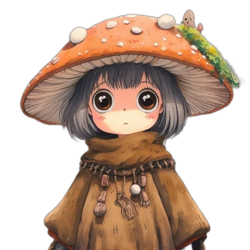 hat, food, staff, creature transparent PNG cut-out