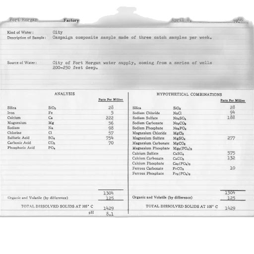 document, titled, water, analysis transparent PNG cut-out