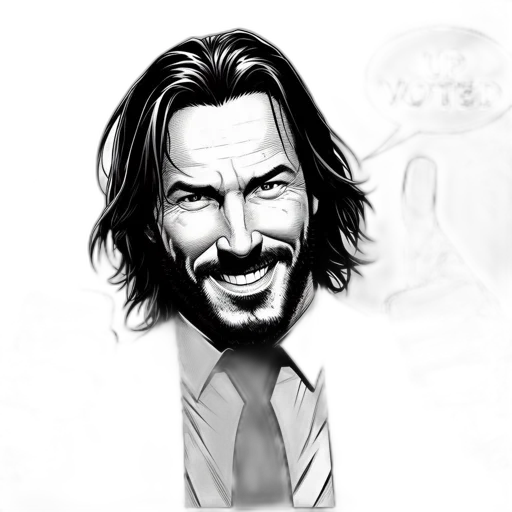 face, cartoon, comic book art, photorealistic transparent PNG cut-out