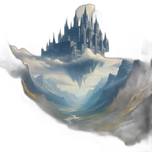 crown, dragon, sword, fantasy art transparent PNG cut-out