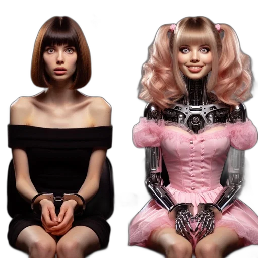robot, face, dress, concept art transparent PNG cut-out
