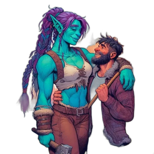 comic book art, concept art, fantasy art, underwater transparent PNG cut-out