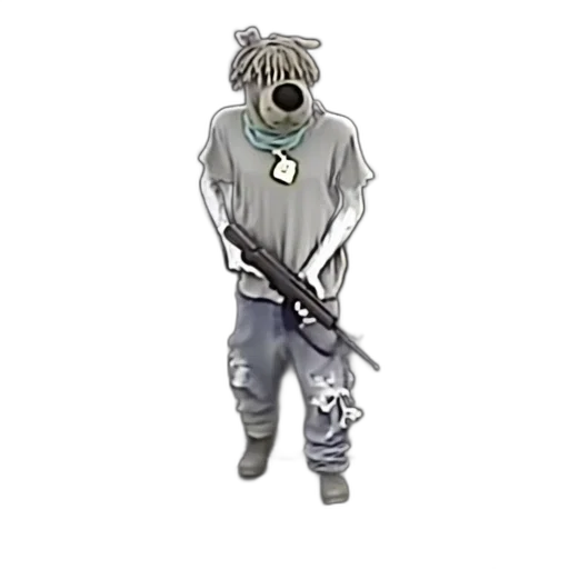 mask, staff, jacket, robot transparent PNG cut-out