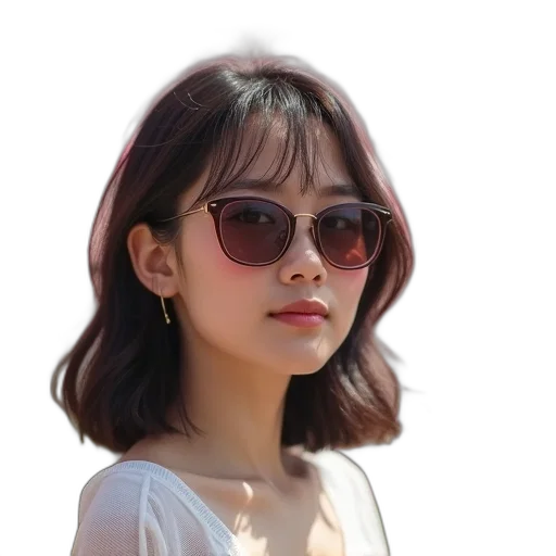 face, hair, jacket, dress transparent PNG cut-out