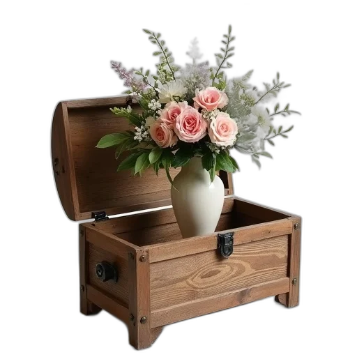 furniture, crown, flower, 3d render transparent PNG cut-out