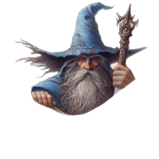 staff, hat, dragon, face transparent PNG cut-out