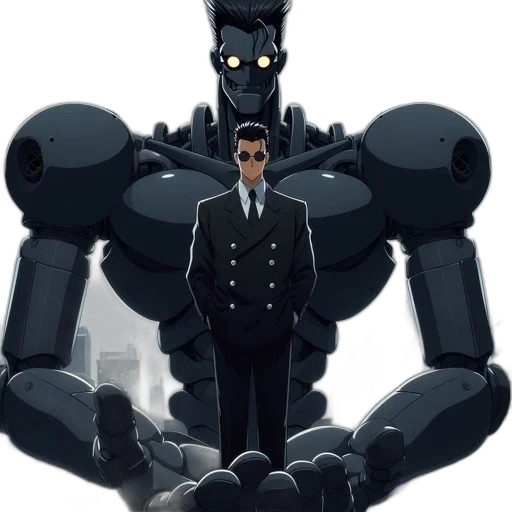 robot, jacket, concept art, cartoon transparent PNG cut-out