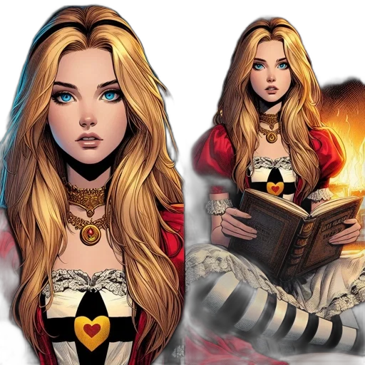 comic book art, fantasy art, concept art, cartoon transparent PNG cut-out