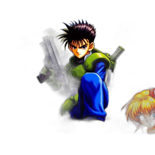 concept art, pixel art, 3d render, anime transparent PNG cut-out