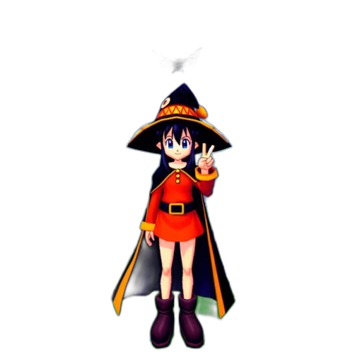 staff, hat, weapon, dress transparent PNG cut-out