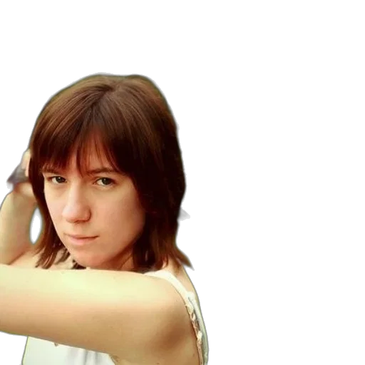 hair, face, staff, photorealistic transparent PNG cut-out