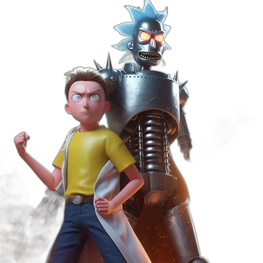 robot, weapon, sword, staff transparent PNG cut-out