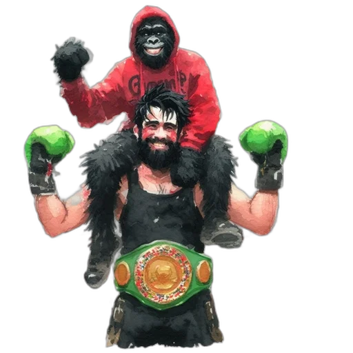 concept art, 3d render, photorealistic, muscle-bound transparent PNG cut-out