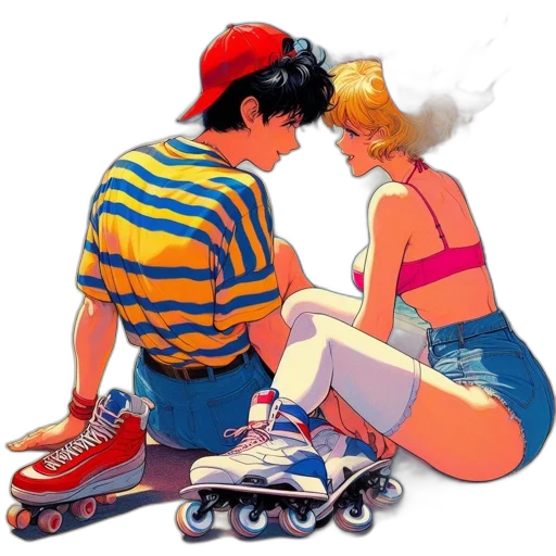 shoes, hat, car, concept art transparent PNG cut-out