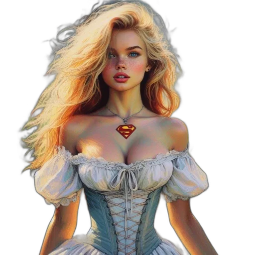 dress, comic book art, fantasy art, concept art transparent PNG cut-out