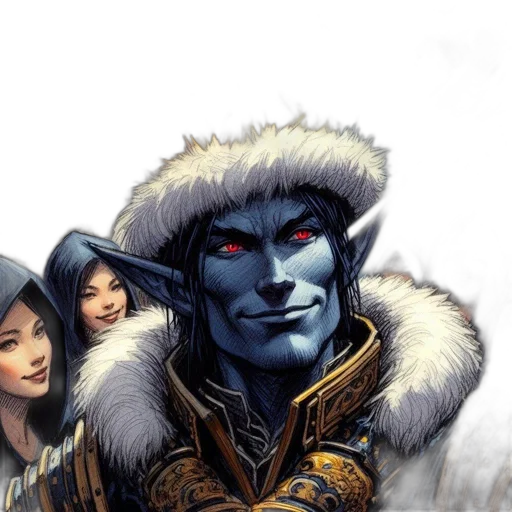face, fantasy art, comic book art, concept art transparent PNG cut-out