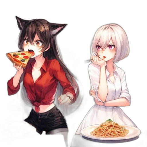 food, animal, anime, pixel art transparent PNG cut-out