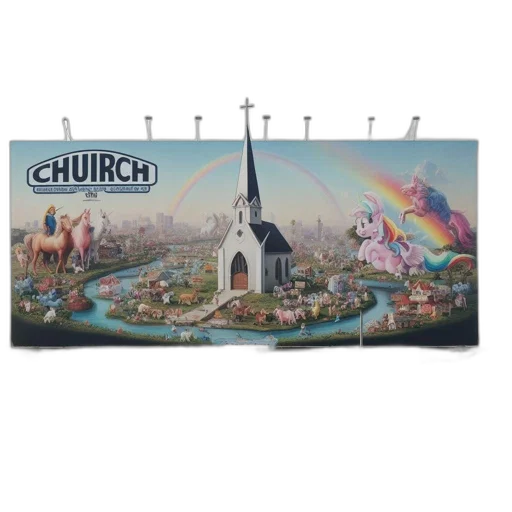 concept art, billboard, along, road transparent PNG cut-out